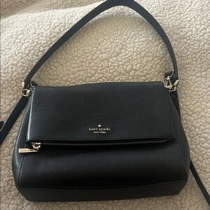 Kate Spade Black Pebbled Leather Shoulder Bag (double strap)